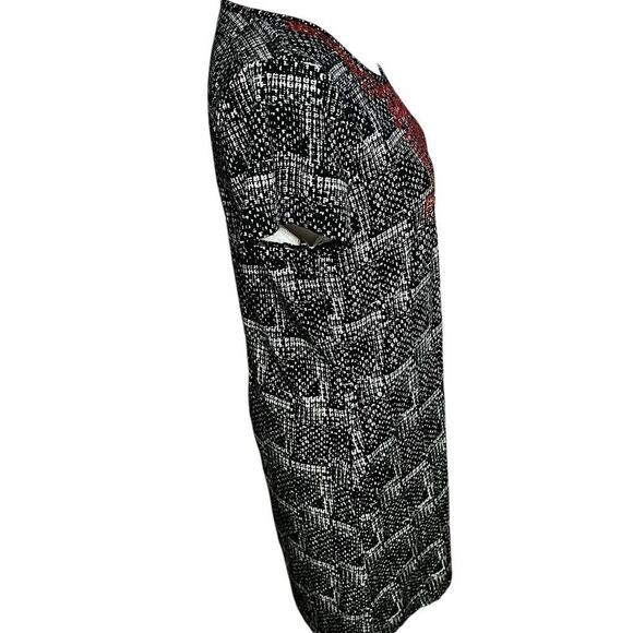 THML black, white red embroidered shirt dress with pockets short sleeve small - Picture 6 of 10